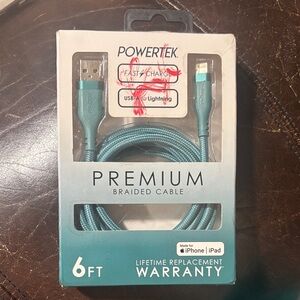 Premium Braided Lightning Cable - Teal- Fast⚡️Charge A to Lightning